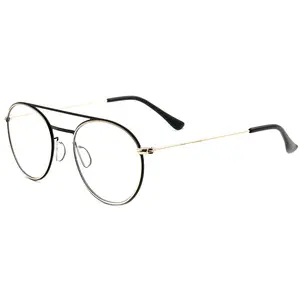 Double Pont Monsieur cadres Optiques en acier inoxydable montures de lunettes CE cadres optiques homme pleine jante lunettes Z002