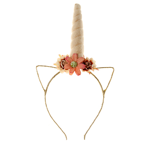 2018 Tissu Licorne Bandeau Filles Fleurs Bandeau Pour Enfants chat oreilles Corne de Licorne Partie Cheveux Accessoires - Product Image 2