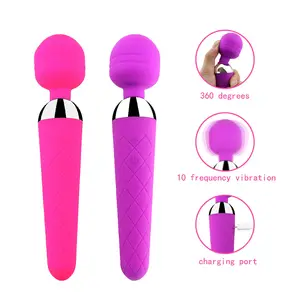 Poderoso coño varita Massager vibrador recargable USB masajeador vibradores AV de varita de Hada de la magia masajeador