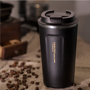 acero inoxidable de viaje taza de café con tapa de agua del coche de <span class=keywords><strong>la</strong></span> botella de vacío de frascos Thermo taza para regalo - Product Image 1