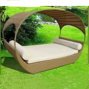 Nieuwe Ontwerp Lounge Meubelen Tuin Outdoor Ligstoel Met Luifel