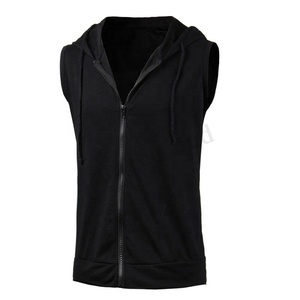 <b>Men's</b> Sports <b>Sleeveless</b> Muscle Fit <b>Hoodies</b> Pullover Zipper Tank Top Vest Bodybuilding - Product Image 1