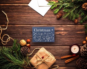 Cartes De Voeux de noël En Vrac Boîte Ensemble-Assorties Hiver Vacances De Noël Cartes De Voeux dans 6 Illustré Doodle Dessins - Product Image 5