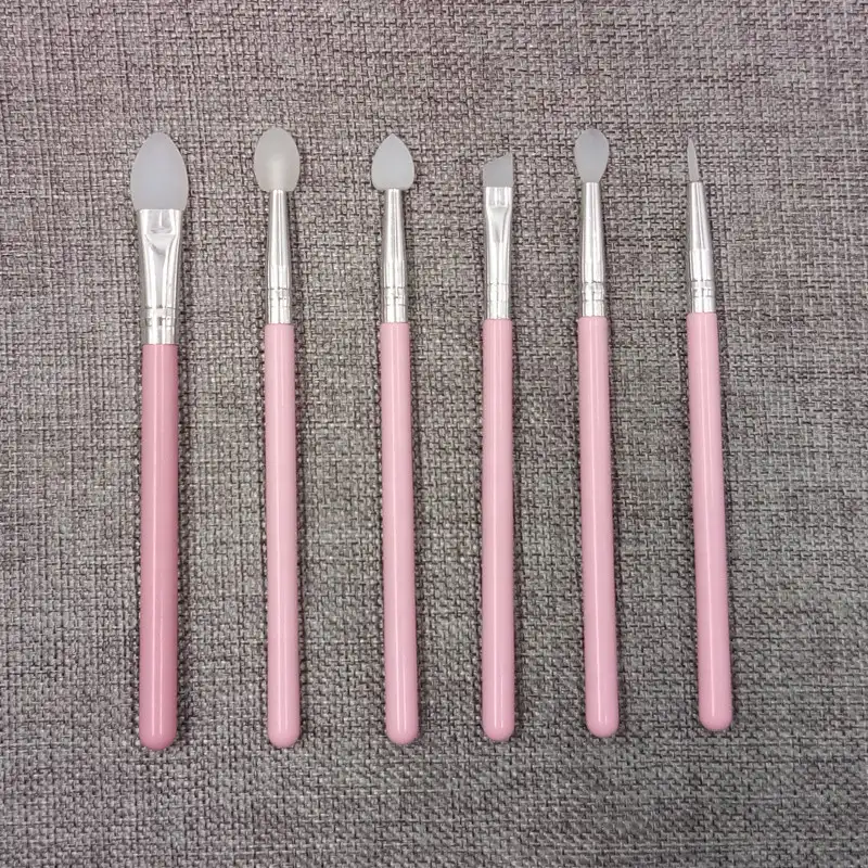 Kosmetik werkzeug Single Pink Silikon Make-up Pinsel Silikon Lidschatten Brow Liner Lippen pinsel