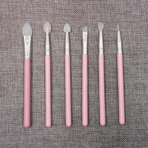 Công Cụ Mỹ Phẩm Đơn Màu Hồng Silicone Trang Điểm Bàn Chải Silicone Bóng Mắt Brow Liner Lip Brush