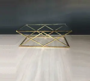 Table basse rectangulaire au Design moderne, cadre en verre et acier inoxydable, nouvelle collection