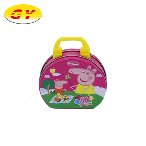 Peppa Pig stampato portatile della caramella barattolo di latta con la maniglia - Product Image 1