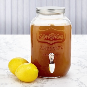 De vidrio de bebidas dispensador con mango soporte Yorkshire Mason frasco de vidrio dispensador de bebidas - Product Image 6