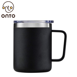 <span class=keywords><strong>Double</strong></span> Paroi Gobelet Avec Couvercle <span class=keywords><strong>Tasse</strong></span> à Vin En Acier Inoxydable, <span class=keywords><strong>Tasse</strong></span> À Café Isolée Avec Poignée Et Couvercle - Product Image 3
