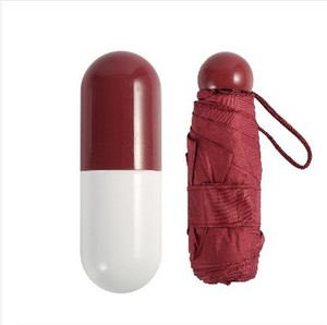 Ombrello Pieghevole a 5 Sezioni da 19 Pollici con Custodia, Logo Personalizzabile, Mini Ombrello a 5 Pieghe Molto Economico e di Buona Qualità - Product Image 3