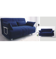 EKL-Sofá cama convertible plegable de 2 plazas con tela de lino gris para sala de estar, escuela, hotel, dormitorio, lavable, ODM OEM