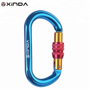25kN oval de aluminio screwgate mosquetón de escalada en roca rescate espeleología rappel - Product Image 1