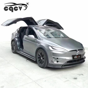 Kit de carrosserie RZ en fibre de carbone, jupes latérales et becquet d'aile, pour le modèle Tesla <span class=keywords><strong>X</strong></span>, vêtement de haute qualité, offre spéciale - Product Image 4