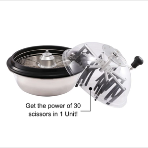 16" Bowl Grass <strong>Leaf</strong> <strong>Bud</strong> Hydroponic <strong>Trimmer</strong> <strong>Manual</strong> With Metal Blades Wet/dry Trimming Machine - Product Image 3