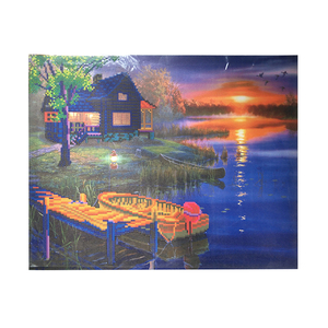 Buenas noches, imágenes de suministro de fábrica al por mayor decoración diamante pintura sobre lienzo Led Diy 3d pintura diaman - Product Image 1