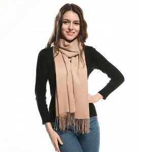 2021冬季热销羊绒披肩女时尚服装网店最优质素色帕什米纳围巾