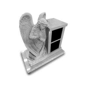 Rechtzeitige Lieferung G633 Granit Stehend Engel 2 Nischen Urnen Für Erwachsene - Product Image 3