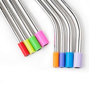 Set of 8 Stainless Steel Metal <strong>Straws</strong> with 2 Cleaning Brushes Silicon Cover for 20 30OZ Tumbler Coffee Mug Smoothie <strong>Milkshake</strong> - Product Image 3