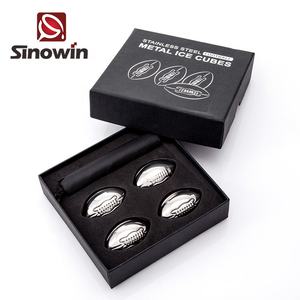 Haute Qualité Rugby Forme <span class=keywords><strong>En</strong></span> Acier Inoxydable Ice Cube <span class=keywords><strong>En</strong></span> Acier Inoxydable Whisky Pierre pour Refroidissement <span class=keywords><strong>Vin</strong></span> - Product Image 6