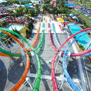 <span class=keywords><strong>Toboggan</strong></span> aquatique en <span class=keywords><strong>spirale</strong></span> en fibre de verre à boucle fermée translucide et colorée à grande vitesse - Product Image 1