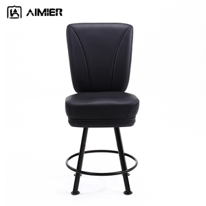 Noir Texture Cuir Casino Tabourets <span class=keywords><strong>de</strong></span> <span class=keywords><strong>Bar</strong></span> Assise Et <span class=keywords><strong>Dossier</strong></span> Avec Mousse Moulée Casino Moderne Chaises <span class=keywords><strong>de</strong></span> <span class=keywords><strong>Bar</strong></span> À Vendre - Product Image 1