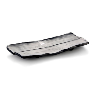 Venta caliente <span class=keywords><strong>restaurante</strong></span> japonés de melamina negro <span class=keywords><strong>Tapas</strong></span> Sushi Sashimi refresco placa - Product Image 1