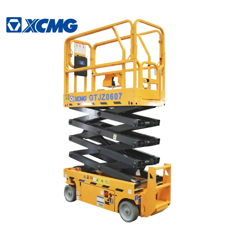 XCMG 6 m Officiële mini elektrische schaarlift GTJZ0607 China antenne platform voor verkoop