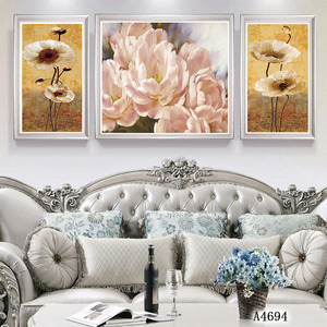 Arte hecho a mano para decoración de sala de estar, <span class=keywords><strong>realismo</strong></span>, pintura al óleo de flores, 100% - Product Image 4