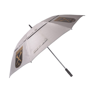 Profesional de <span class=keywords><strong>China</strong></span> 30 pulgadas fuerte a prueba de viento de doble capa de plata paraguas - Product Image 1