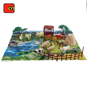 Cheap ShanTou Realistic <strong>Farm</strong> Plastic Animal Model Toy <strong>Set</strong> With Mat - Product Image 4