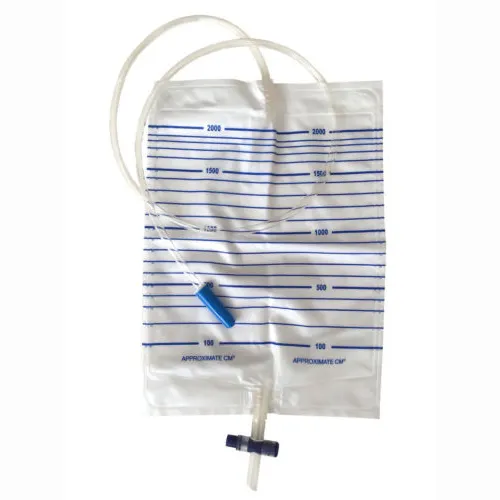 1500ml 2000ml pvc material male female adult disposable medical catheter urinal urine drainage bags collector with t valve