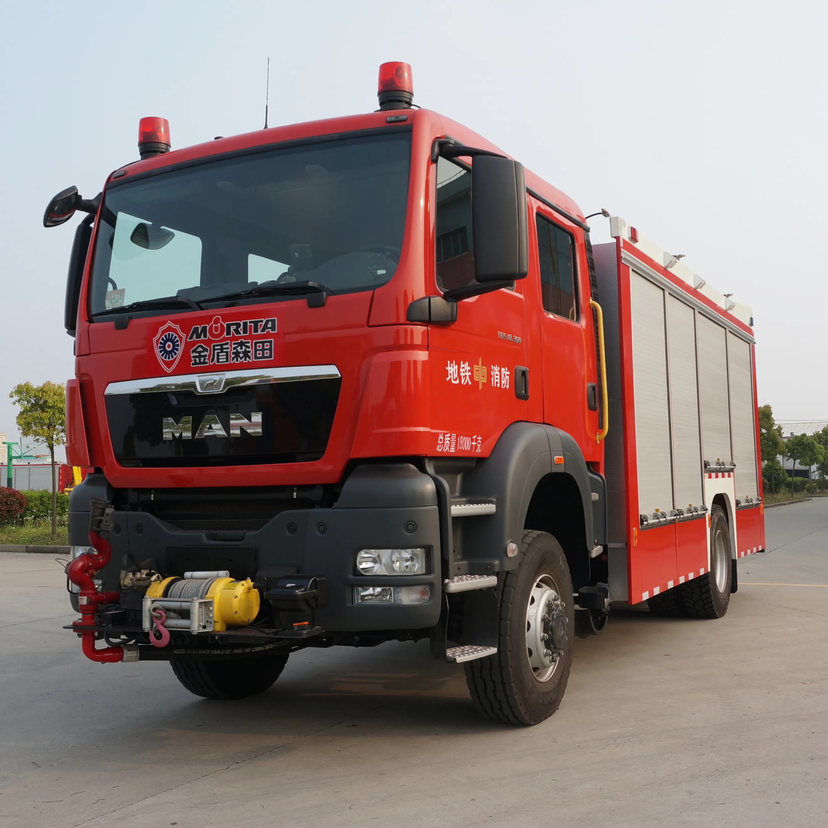Shanghai Jindun new generation road-rail dual purpose fire fighting truck for sale