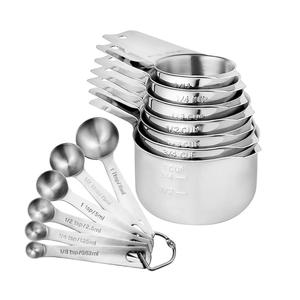 OTOware <span class=keywords><strong>Amazon</strong></span> caliente vender 13 unidades de acero inoxidable <span class=keywords><strong>tazas</strong></span> de medir y de medición cucharas conjunto - Product Image 1