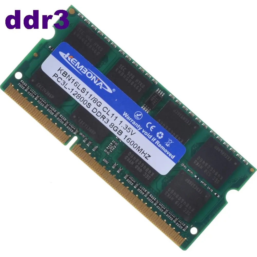 Pkgแล็ปท็อปหน่วยความจำRAM 8GB DDR3L SODIMM 1600MHZ Sodimm Ddr3l 8Gbขายปลีกใหม่