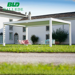 PVDF de <span class=keywords><strong>3x3</strong></span> 4x4 a prueba de agua de motor de aluminio al aire libre de la pérgola <span class=keywords><strong>cenador</strong></span> Con ajustable techo persianas - Product Image 5