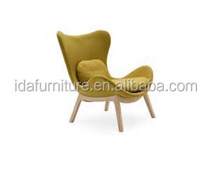 Moderna sala de sillón perezoso de madera Silla de salón y otomana - Product Image 3