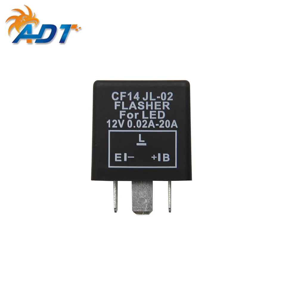 ADT ไฟกระพริบ12V สำหรับไฟเลี้ยว,ไฟเลี้ยว LED อิเล็กทรอนิกส์แบบปรับได้