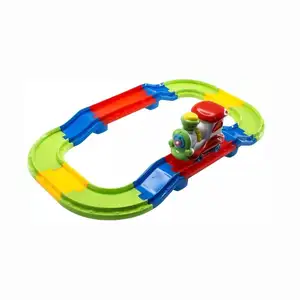 Attractive Colorful Toddler Train Set with Lights and Sound, Easy Tracks Assembly, Train Goes Around By It Self