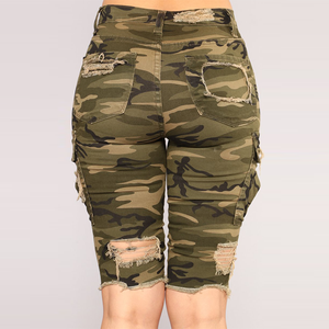 <span class=keywords><strong>Bermuda</strong></span> Cargo Mimetica Strappata da <span class=keywords><strong>Donna</strong></span> 2019 - Product Image 6