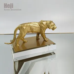 Piezas de decoración de accesorios para el hogar de tigre de latón moderno de fábrica de China