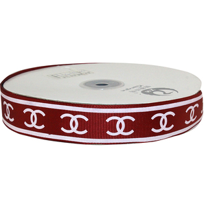 de vino rojo decorativo tejer grogrén (ligamento tafetán cinta de 1 pulgadas de cinta impresa cinta tejer grogrén - Product Image 2