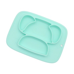 Bébé Alimentation Plaque D'aspiration En Silicone SANS BPA bébé Bol enfants <span class=keywords><strong>dessin</strong></span> animé cochon Antidérapant vaisselle pad - Product Image 5