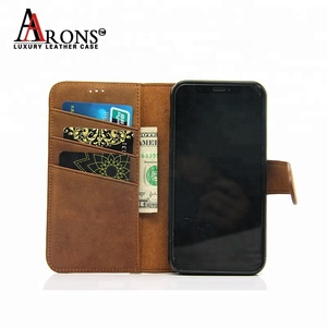 Détachable <span class=keywords><strong>folio</strong></span> ouverture marron loown aller support de carte en cuir véritable étui portefeuille pour <span class=keywords><strong>iPhone</strong></span> <span class=keywords><strong>X</strong></span> XS Max XR - Product Image 2