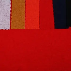 Trung quốc nhà máy đồng bằng nhuộm kết cấu màu đỏ đan jersey vải polyester