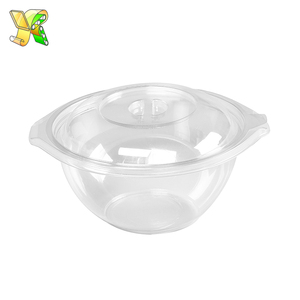 Grand <span class=keywords><strong>saladier</strong></span> jetables 48 oz pet bols à salade ronde transparente - Product Image 3