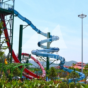 <span class=keywords><strong>Toboggan</strong></span> aquatique en <span class=keywords><strong>spirale</strong></span> en fibre de verre à boucle fermée translucide et colorée à grande vitesse - Product Image 4