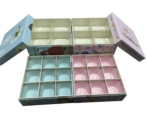 Scatole Regalo di Natale Riciclabili per Cioccolatini con Divisori in Carta, Scomparti, Laminazione Opaca, Scatole Rigide per Prodotti Artigianali Riciclati - Product Image 2