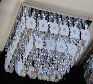 2017 La Migliore vendita moderno rotondo di cristallo luce di soffitto apparecchio con MP3 e RGB e telecomando, 600 millimetri dimensione - Product Image 1