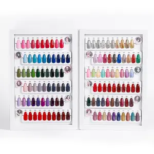 Nieuwste Groothandel Acryl Nail Kleur Kaart Display Boek verwijderbare 120 Tips nail kleur display boek