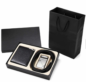 Carosung all'ingrosso regalo in pelle e <span class=keywords><strong>portafoglio</strong></span> Set personalizzato <span class=keywords><strong>portafoglio</strong></span> e <span class=keywords><strong>cintura</strong></span> per <span class=keywords><strong>uomo</strong></span> regalo in scatola - Product Image 1